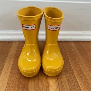 HUNTER - Original Kids First Classic Rain Boots - Yellow - Never worn
